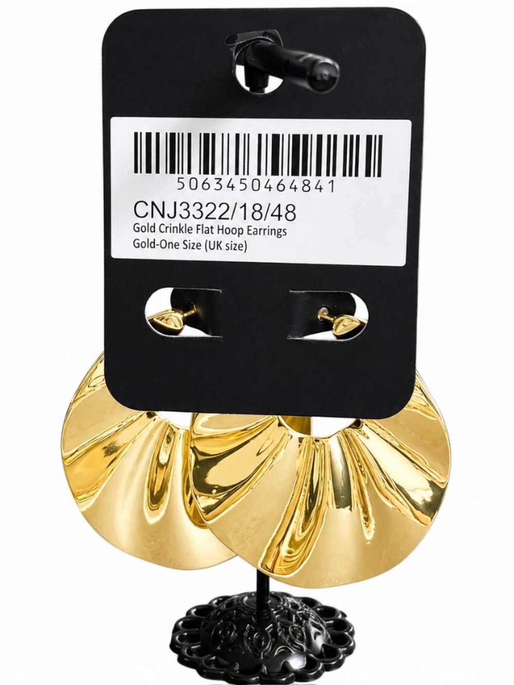 PrettyLittleThing Gold Crinkle Hoop Earrings
Statement Chunky Textured Hoops NWT - Picture 3 of 3